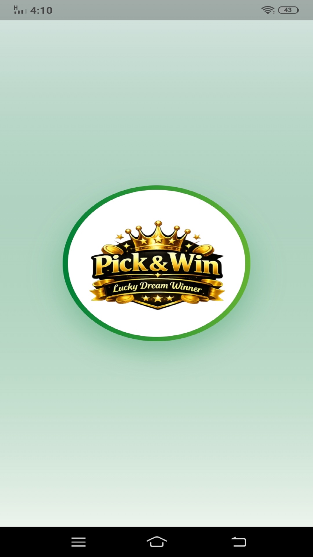 Lucky Dream Winner app screenshot showing the main dashboard